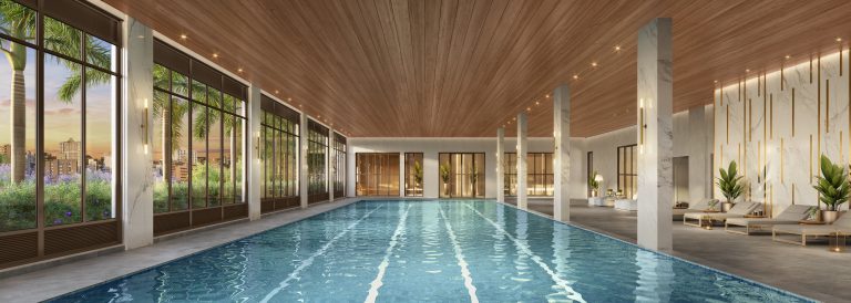 Perspectiva Ilustrada: Piscina Coberta Com Raia De 25 M Do Alive Home Resort, Vila Prudente