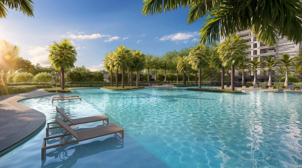 Perspectiva Ilustrada: Piscina Principal Do Alive Home Resort, Vila Prudente